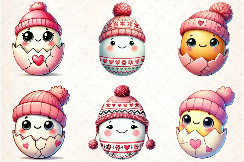 Easter Kawaii Egg Clipart Bundle - CraftNest - Digital Crafting and Art