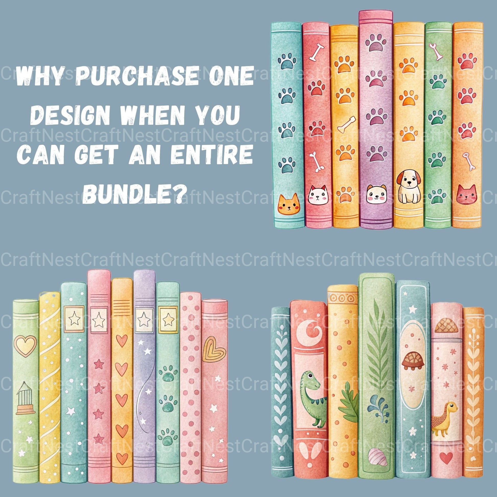 Kids Book Borders Clipart Bundle - CraftNest - Digital Crafting and Art