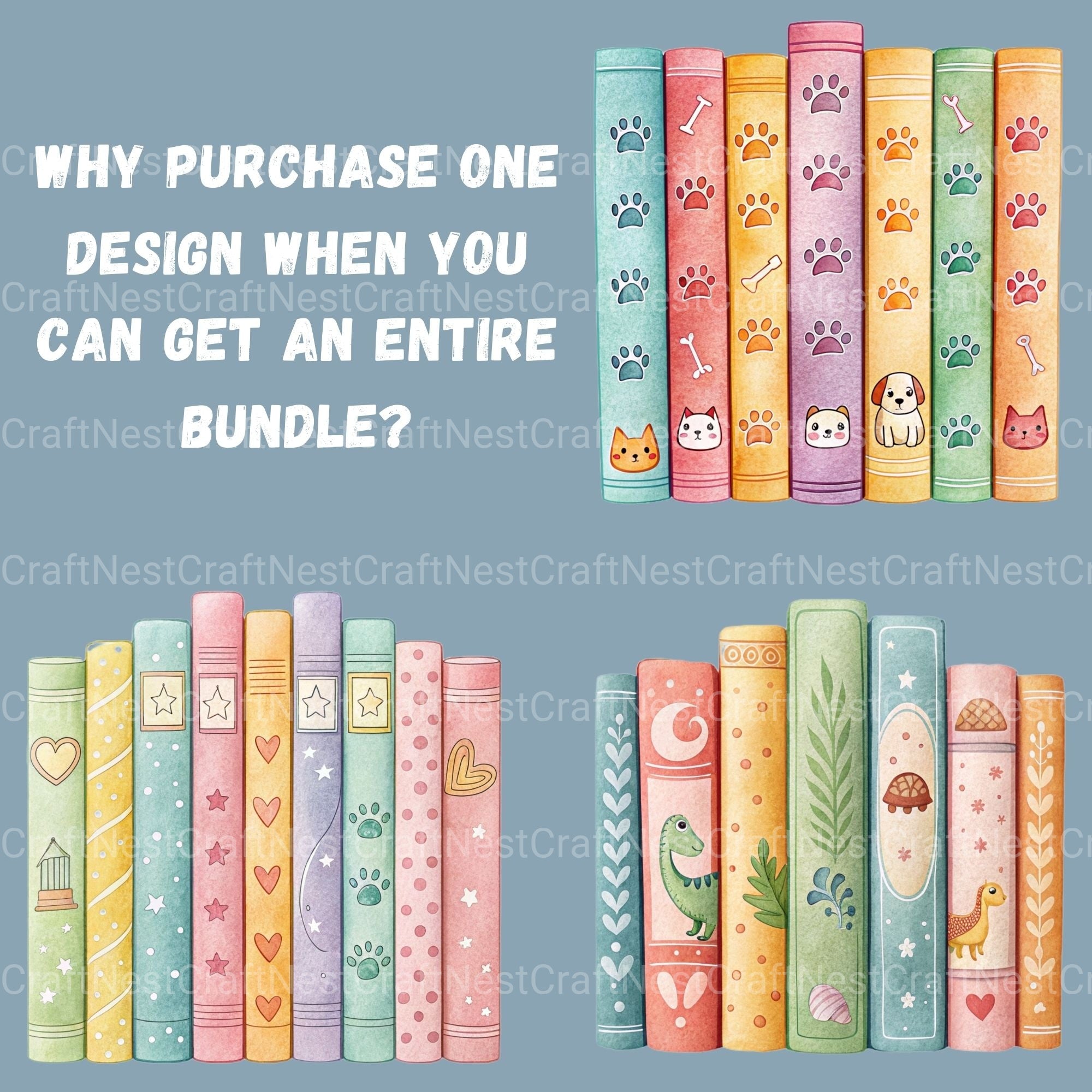 Kids Book Borders Clipart Bundle - CraftNest - Digital Crafting and Art