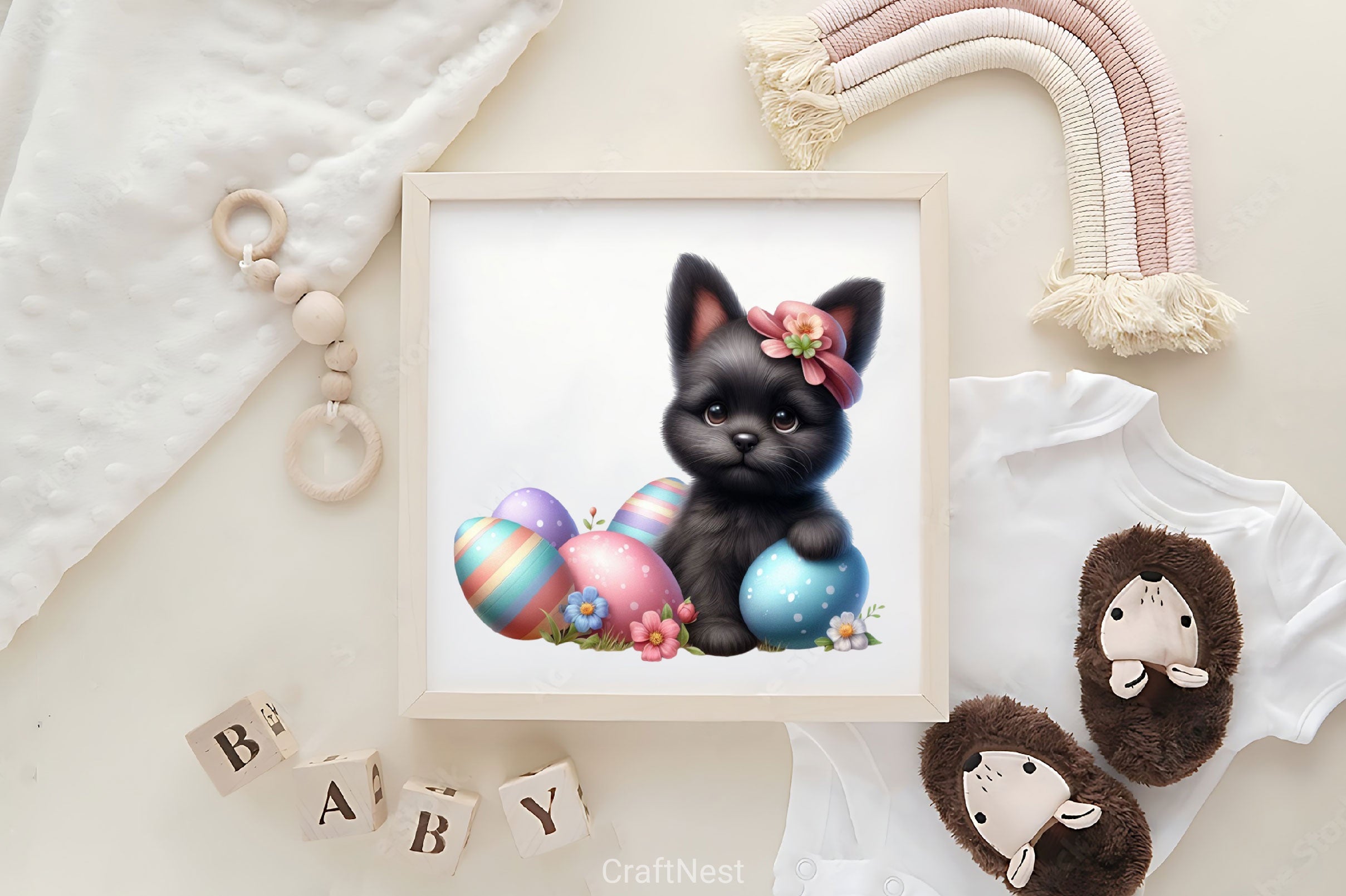 Easter Black Dog Clipart Bundle - CraftNest - Digital Crafting and Art