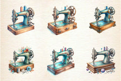 Vintage Sewing Machines Clipart Bundle 2 - CraftNest - Digital Crafting and Art