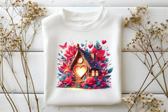 Valentine Fairy House Clipart Bundle 1 - CraftNest - Digital Crafting and Art