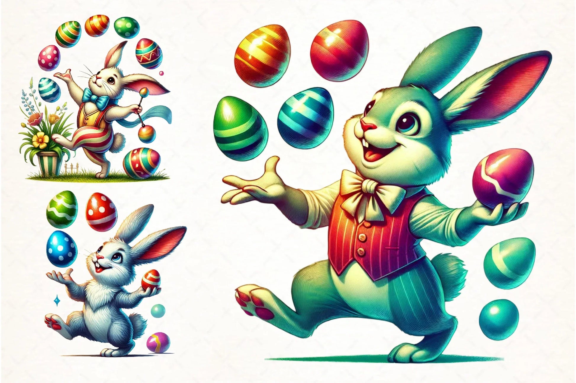 Easter Eggs & Bunny Clipart Bundle - CraftNest - Digital Crafting and Art