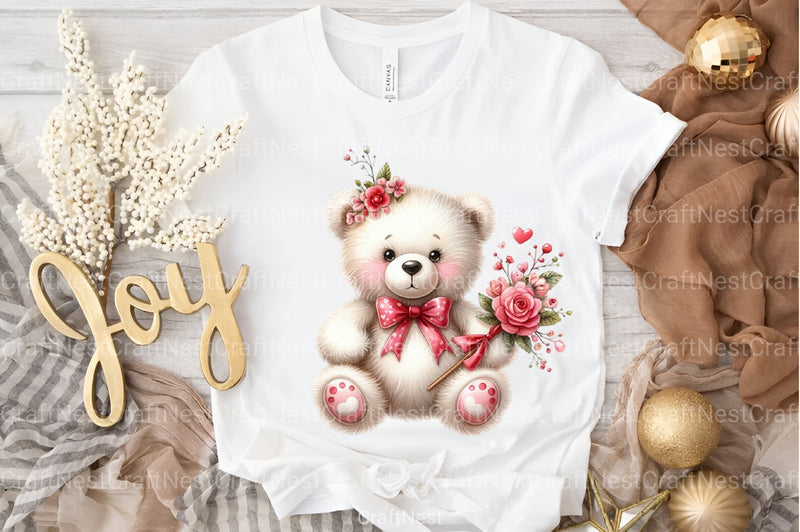 Valentine's Baby Bear Love Clipart Bundle - CraftNest - Digital Crafting and Art