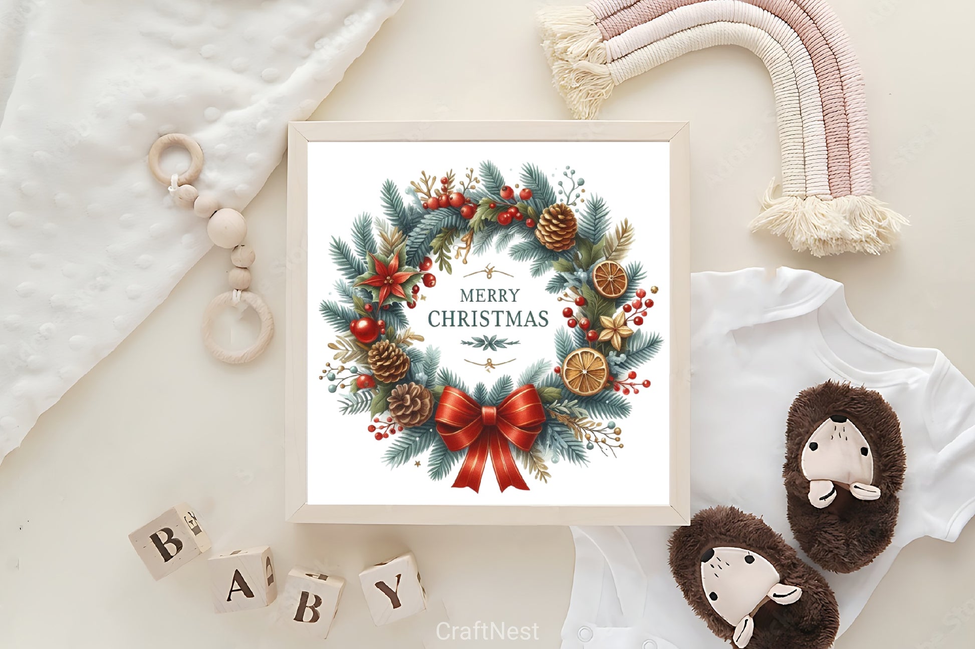 Christmas Wreath Clipart Bundle 5 - CraftNest - Digital Crafting and Art
