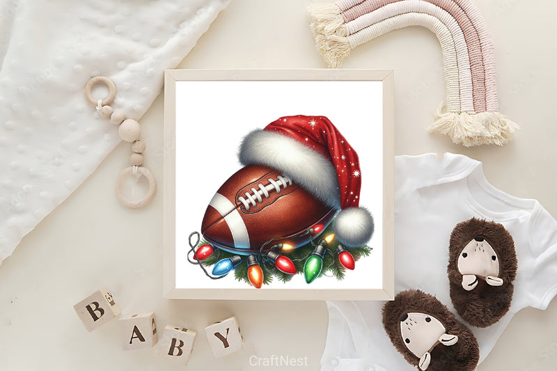 Football Santa Hat Clipart Bundle - CraftNest - Digital Crafting and Art