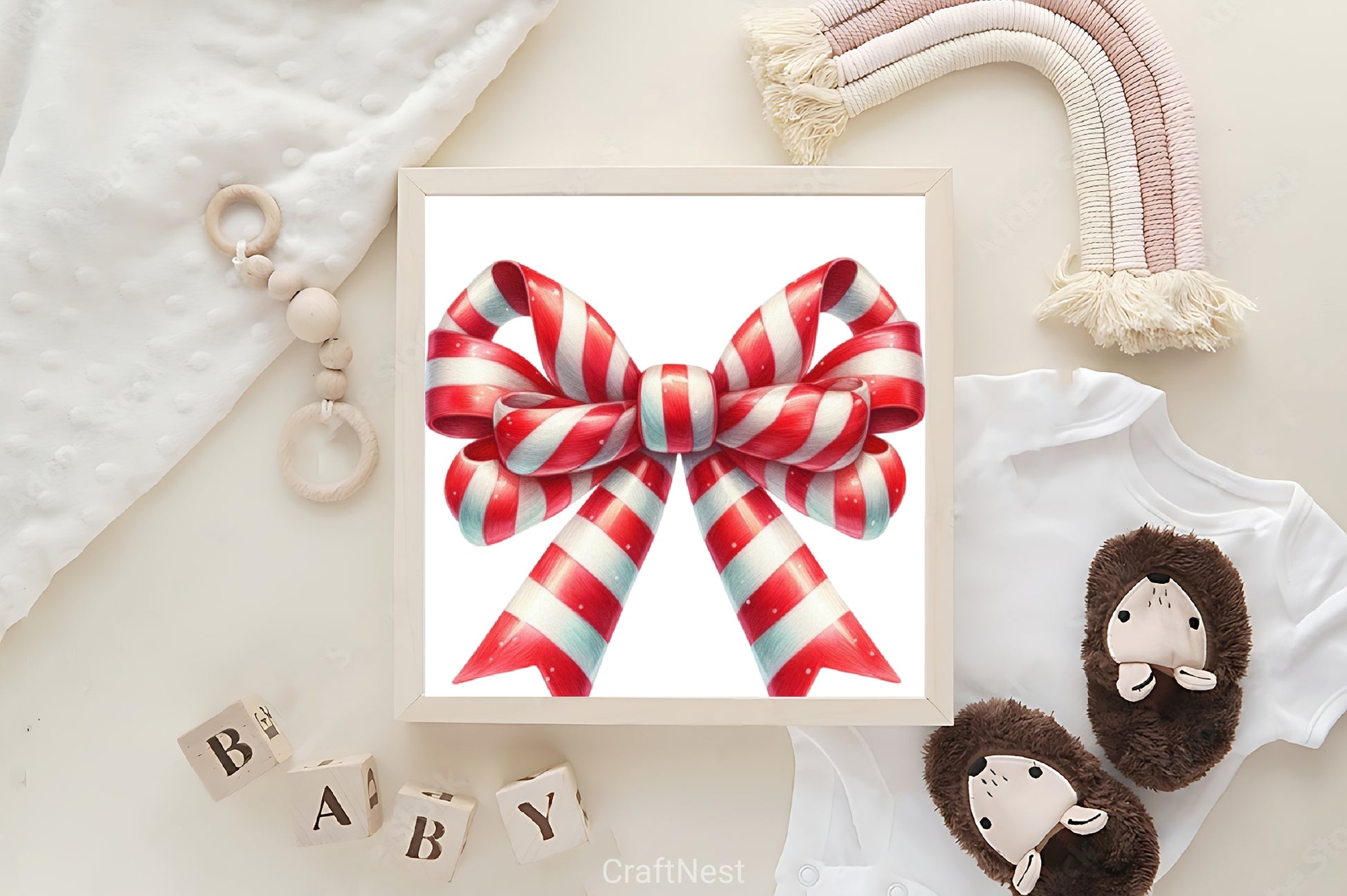 Christmas Candy Bow Clipart Bundle - CraftNest - Digital Crafting and Art