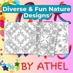 Nature Pattern Coloring Books Bundle - CraftNest - Digital Crafting and Art