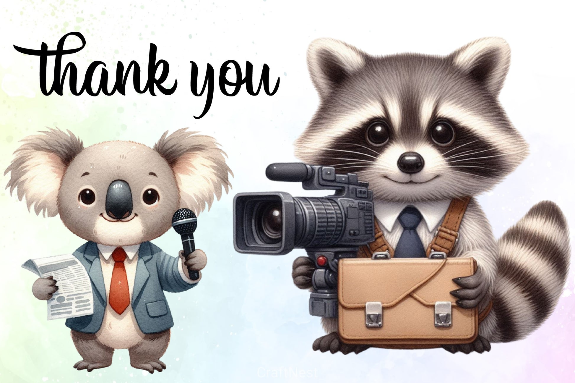 Reporter Animals Clipart Bundle - CraftNest - Digital Crafting and Art