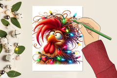 Christmas Rooster Clipart Bundle - CraftNest - Digital Crafting and Art