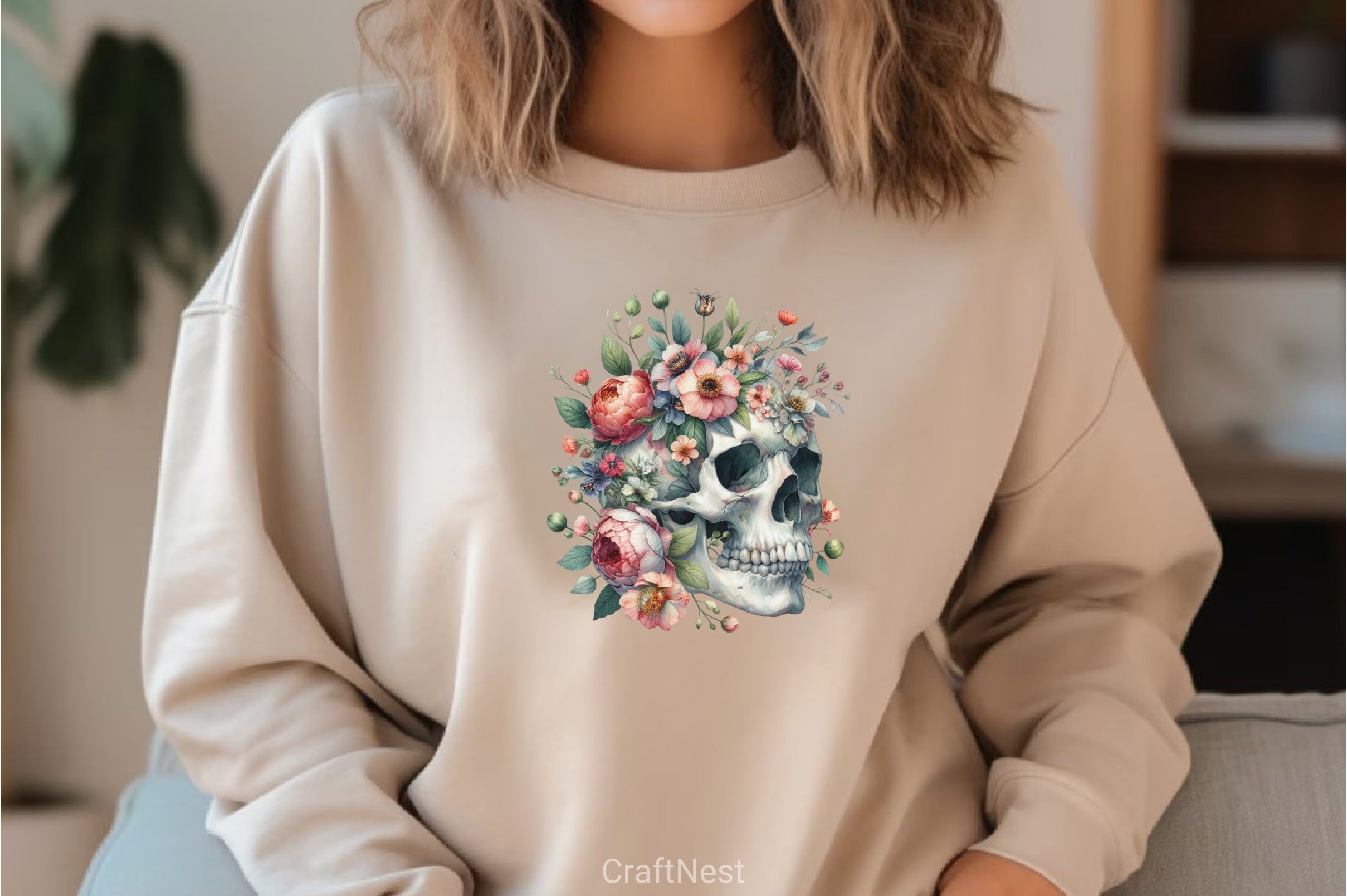 Floral Skulls Clipart Bundle - CraftNest - Digital Crafting and Art