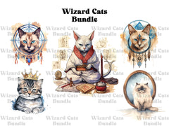 Wizard Cats Clipart - CraftNest