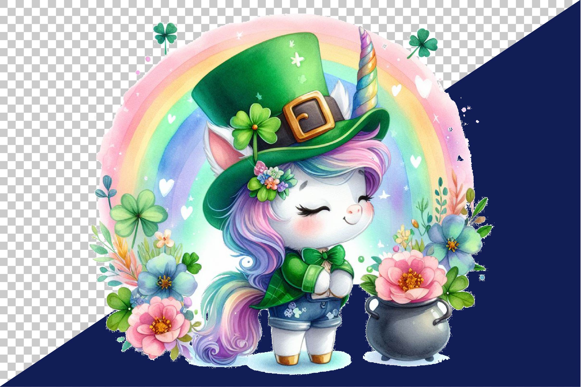 St Patricks Unicorn Clipart Bundle - CraftNest - Digital Crafting and Art