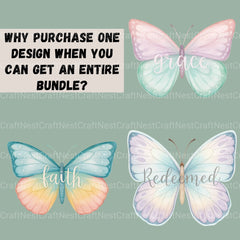 Butterfly Faith Clipart Bundle - CraftNest - Digital Crafting and Art