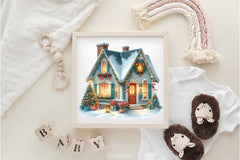 Christmas House Clipart Bundle 3 - CraftNest - Digital Crafting and Art