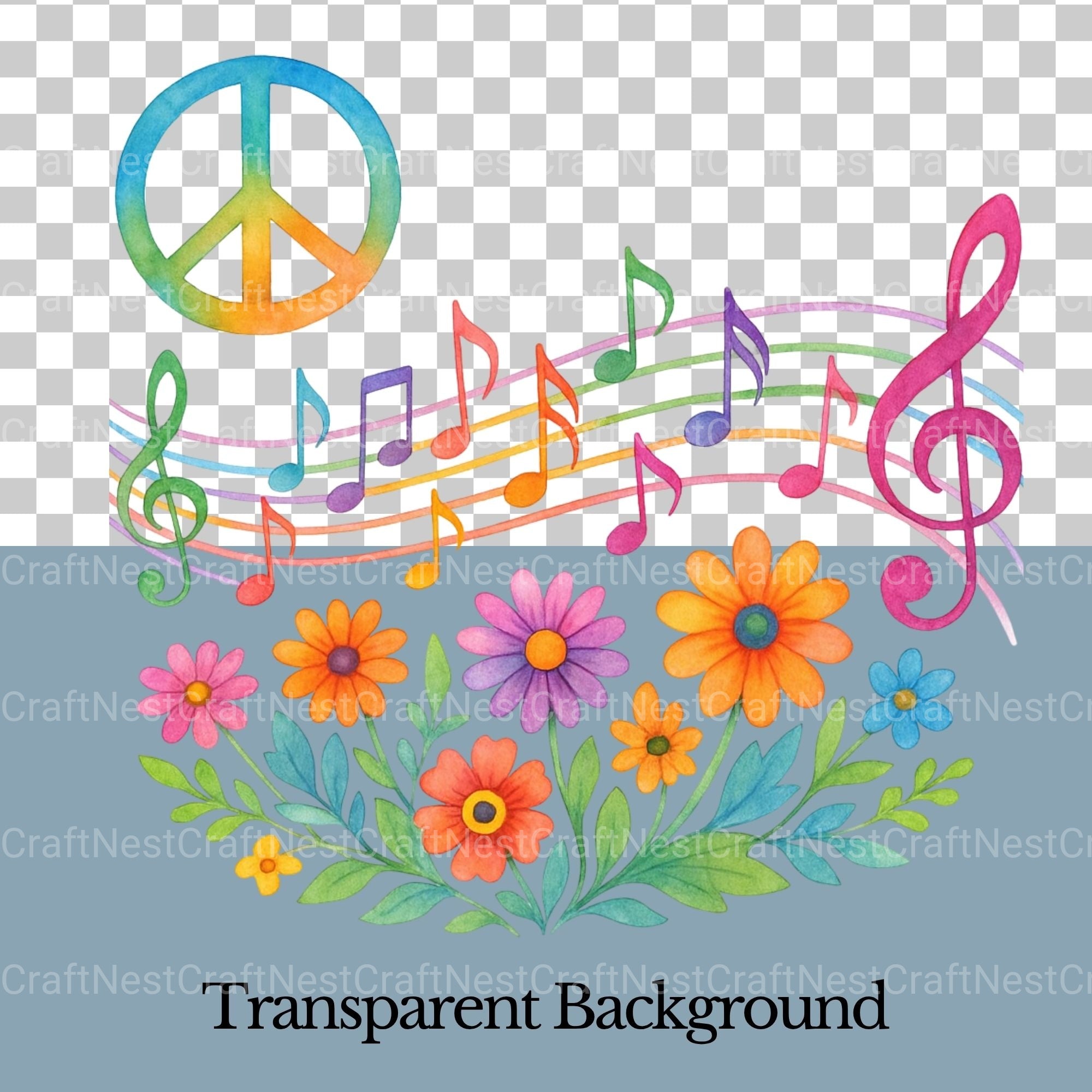 Retro Groovy Clipart Bundle 3 - CraftNest - Digital Crafting and Art