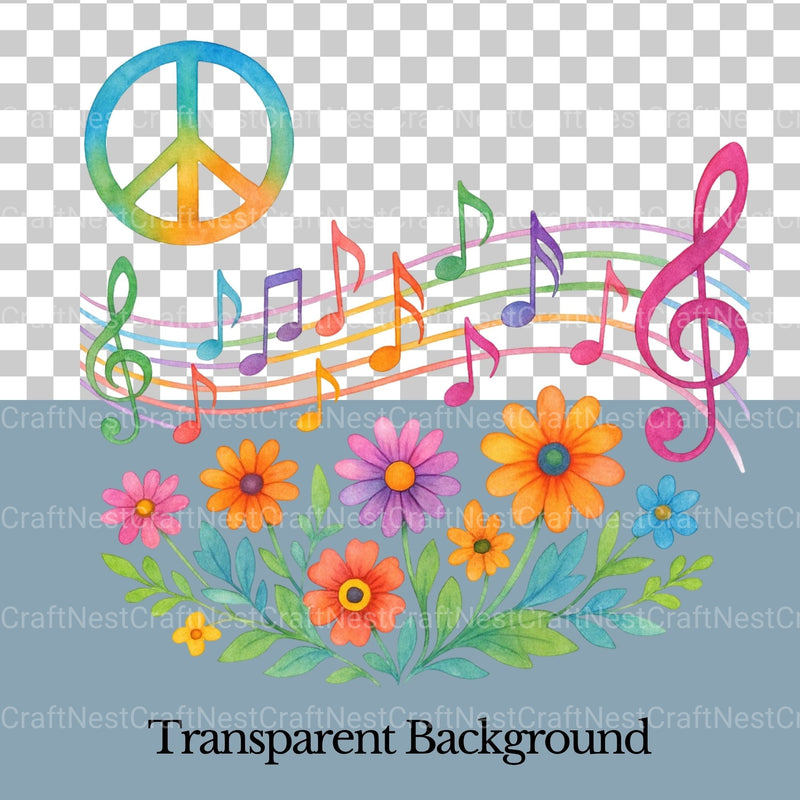 Retro Groovy Clipart Bundle 3 - CraftNest - Digital Crafting and Art