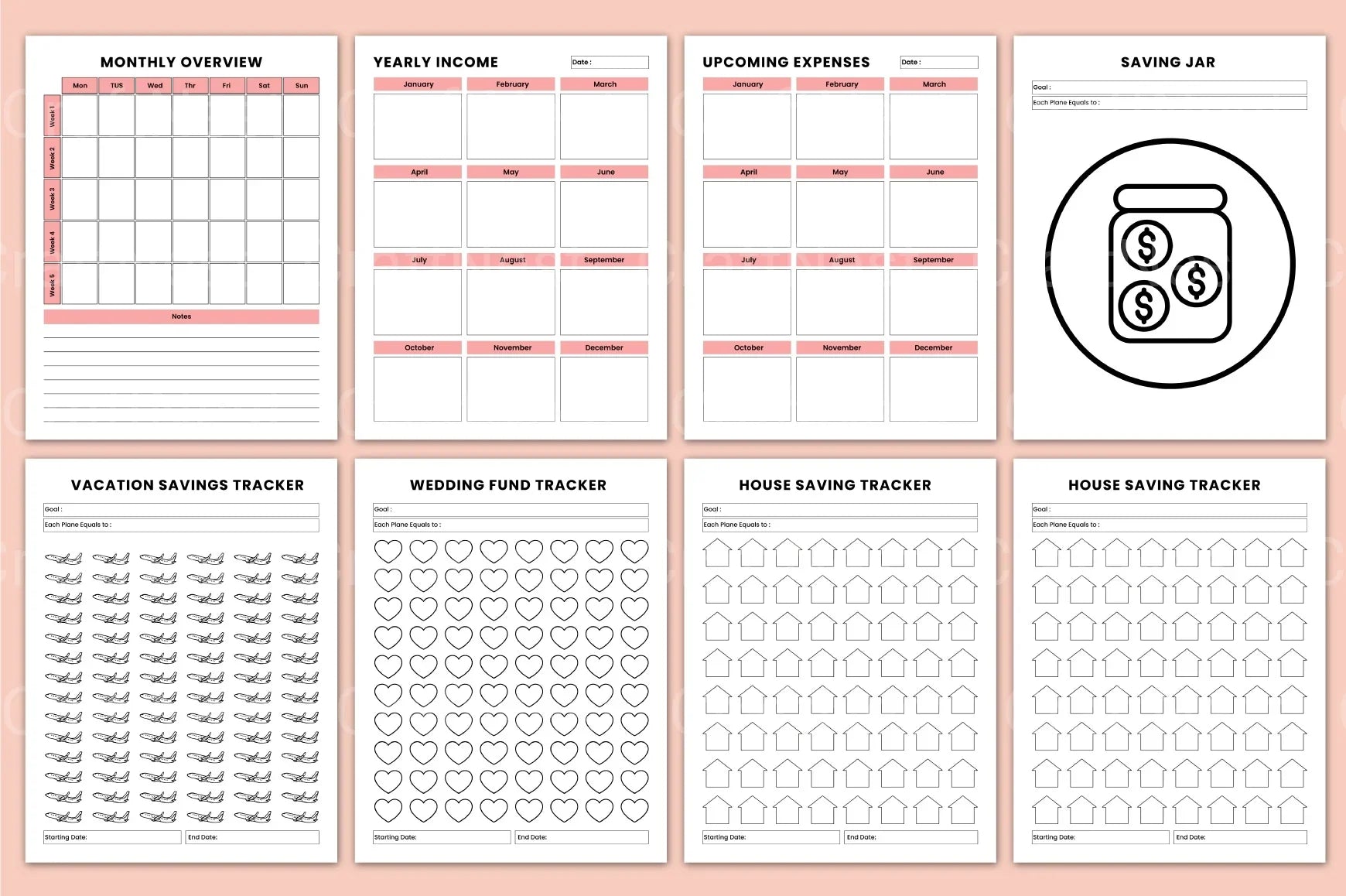 Budget Management Organizer - CraftNest - Digital Crafting and Art