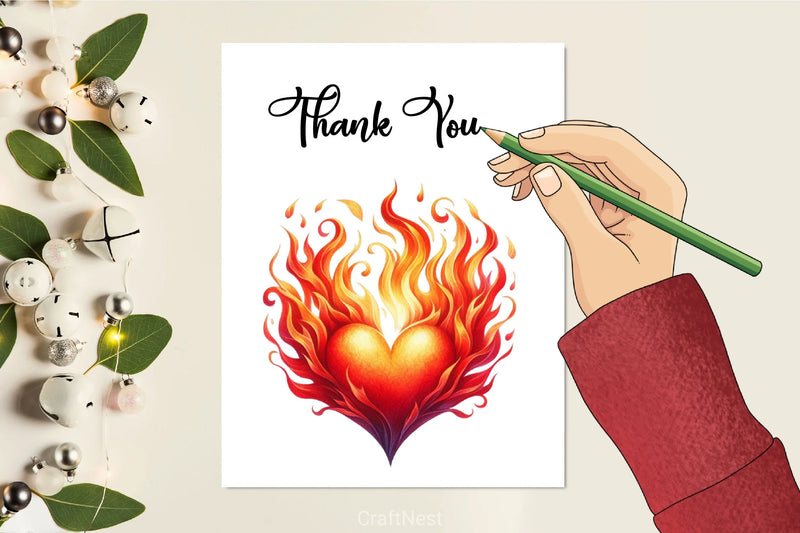 Flaming Heart Clipart Bundle 2 - CraftNest - Digital Crafting and Art