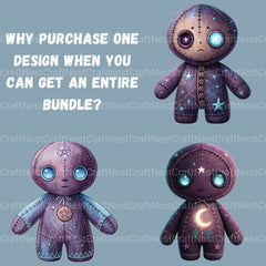 Purple Voodoo Dolls Clipart Bundle - CraftNest - Digital Crafting and Art