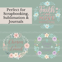 Faith & Flowers Clipart Bundle - CraftNest - Digital Crafting and Art