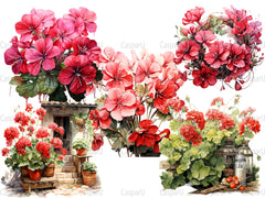 Fall Geraniums Clipart - CraftNest