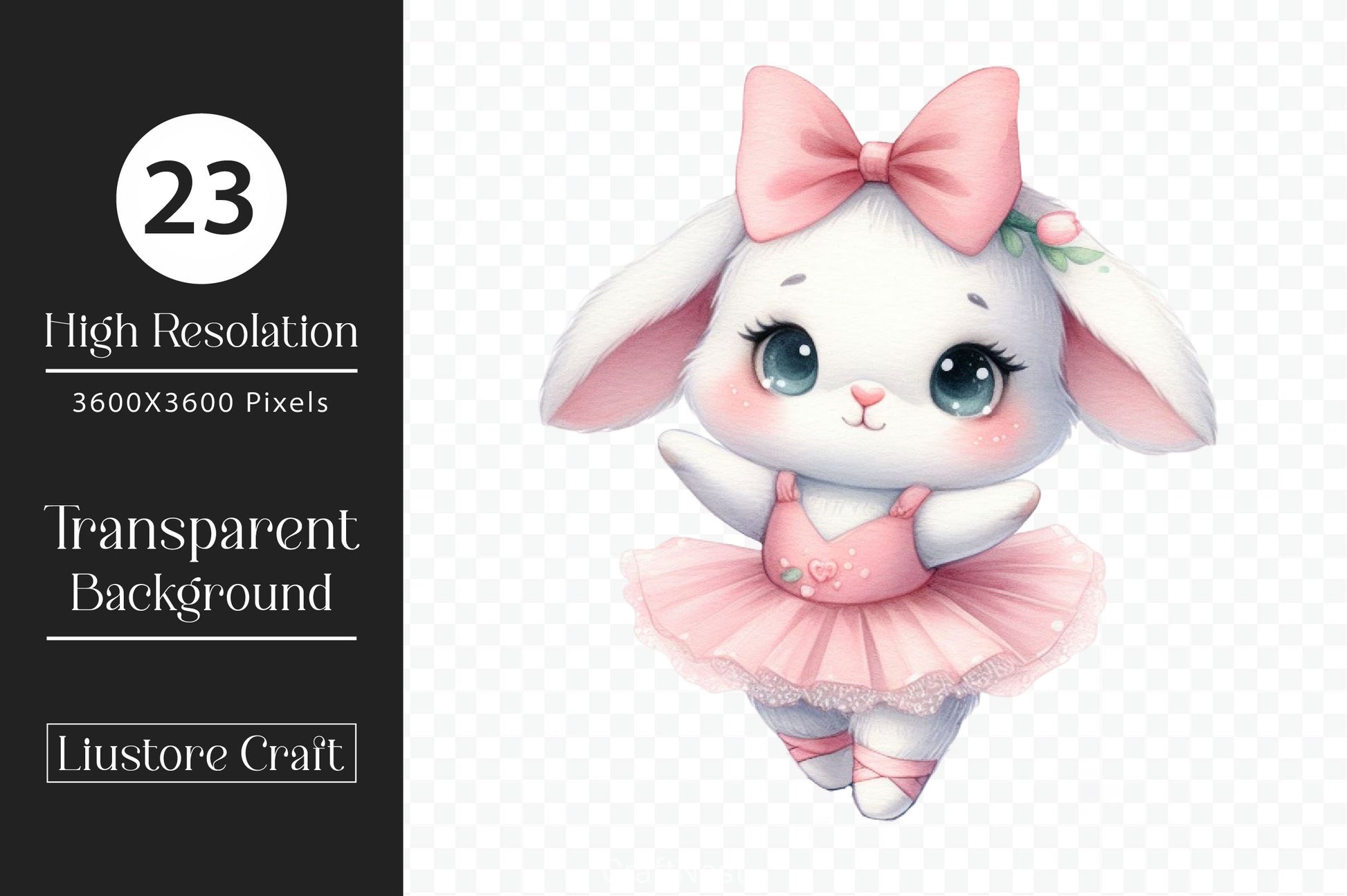 Cute Ballet Bunny Clipart Bundle 2 - CraftNest - Digital Crafting and Art
