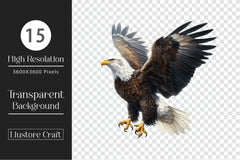 Patriotic Bald Eagle Clipart Bundle 6 - CraftNest - Digital Crafting and Art