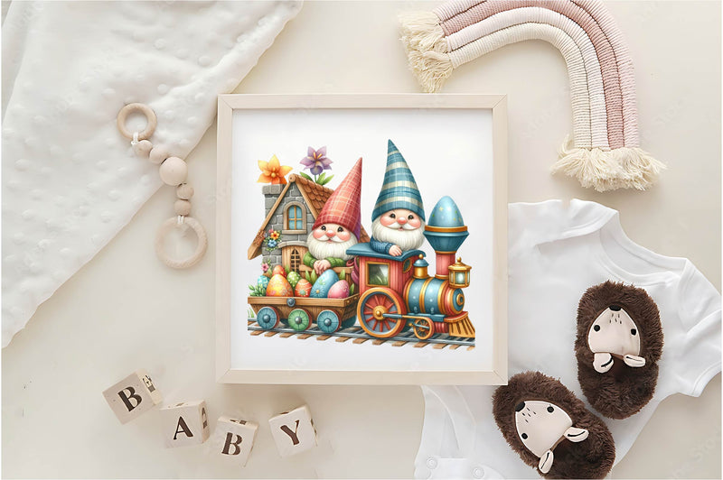 Easter Gnome Train Clipart Bundle - CraftNest - Digital Crafting and Art