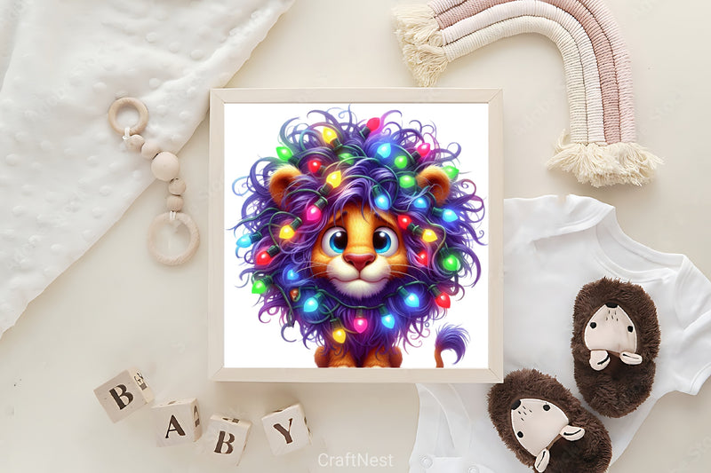 Christmas Lion Cat Clipart Bundle - CraftNest - Digital Crafting and Art