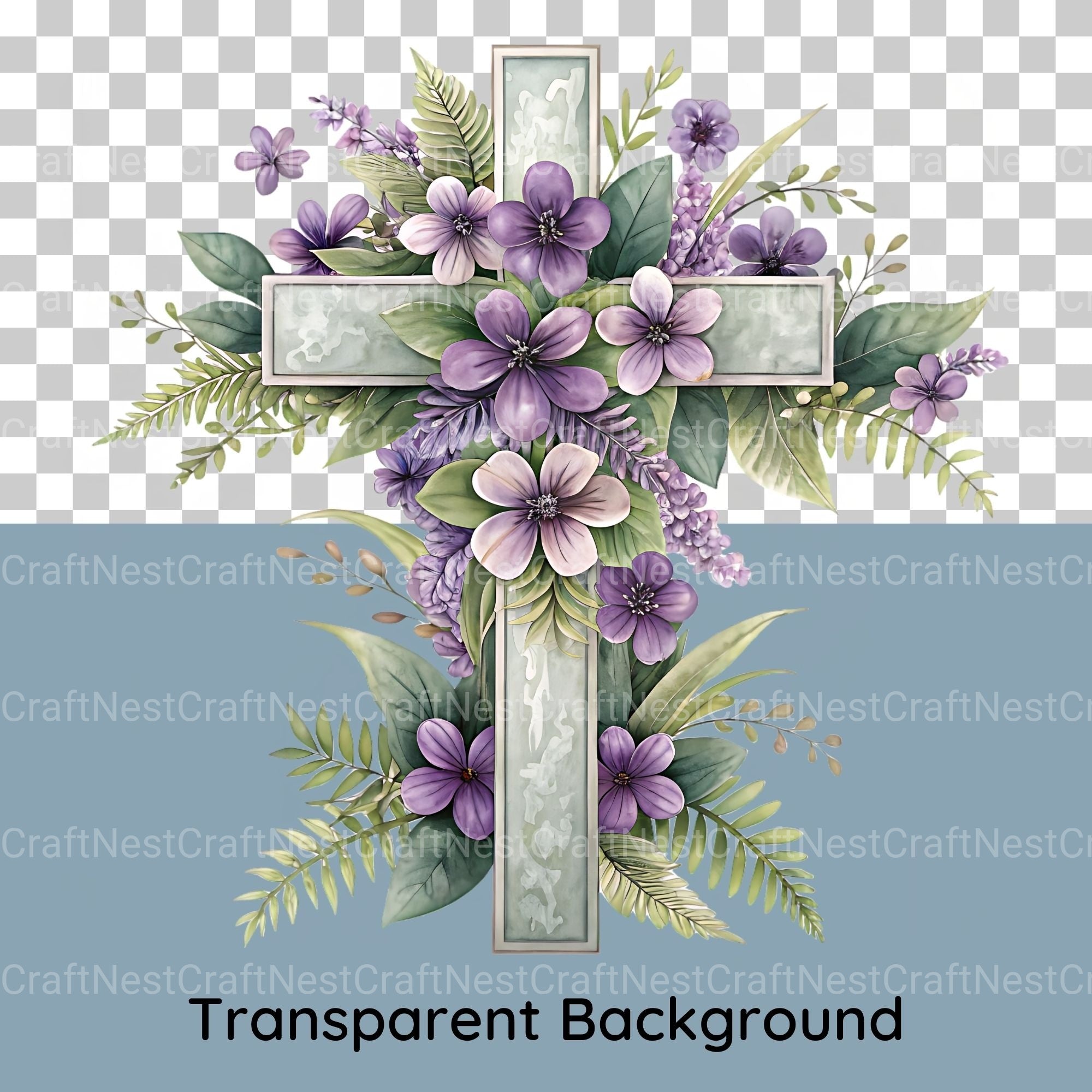 Cross Floral Clipart Bundle 3 - CraftNest - Digital Crafting and Art