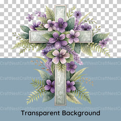 Cross Floral Clipart Bundle 3 - CraftNest - Digital Crafting and Art