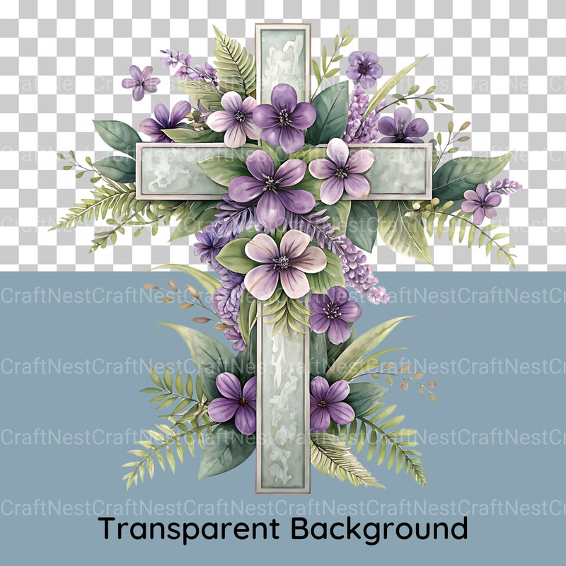 Cross Floral Clipart Bundle 3 - CraftNest - Digital Crafting and Art