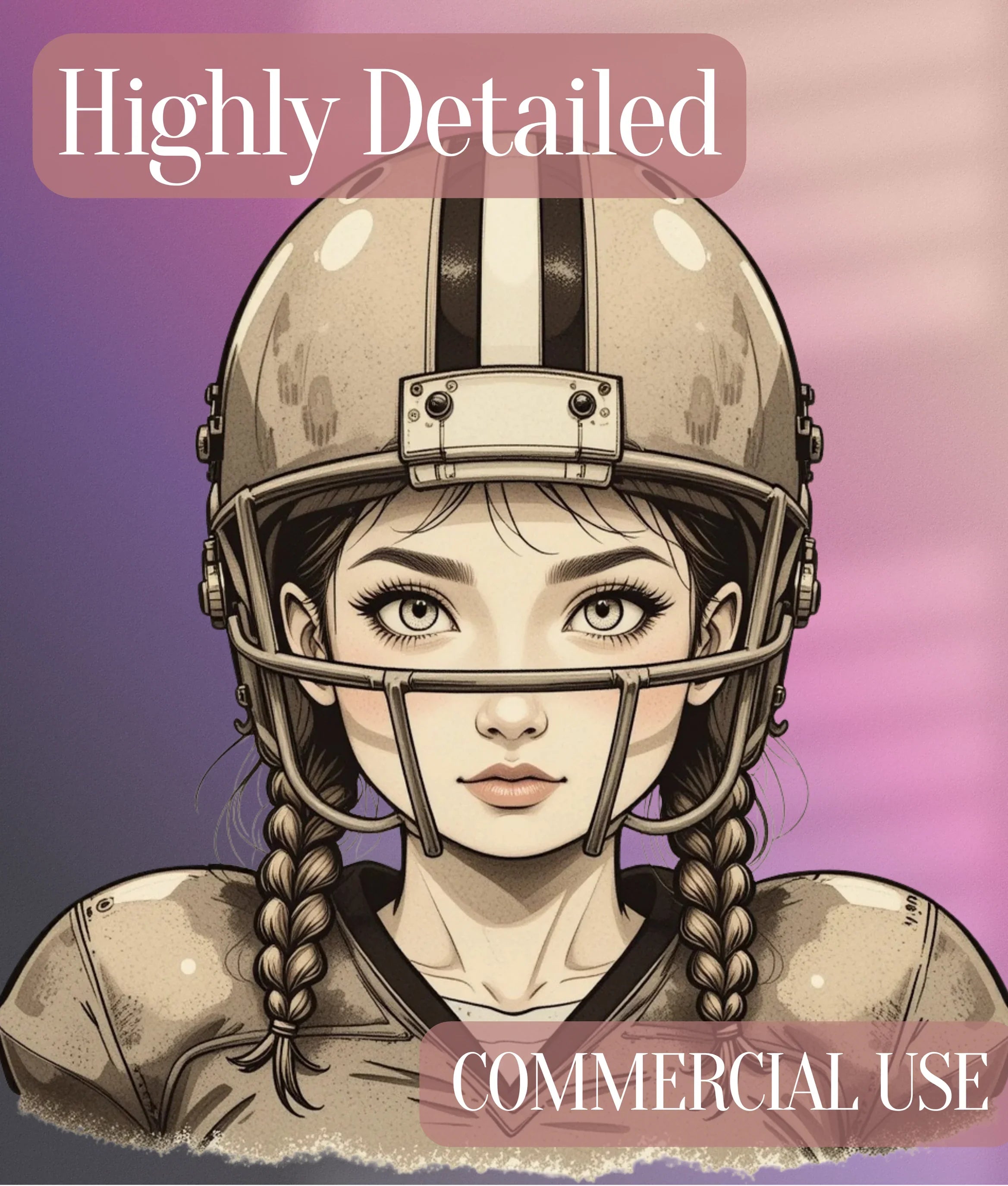 Vintage Football Portrait Clipart Bundle - CraftNest - Digital Crafting and Art