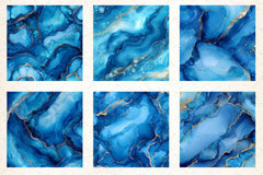 Blue Glitter Ink Digital Paper - CraftNest - Digital Crafting and Art