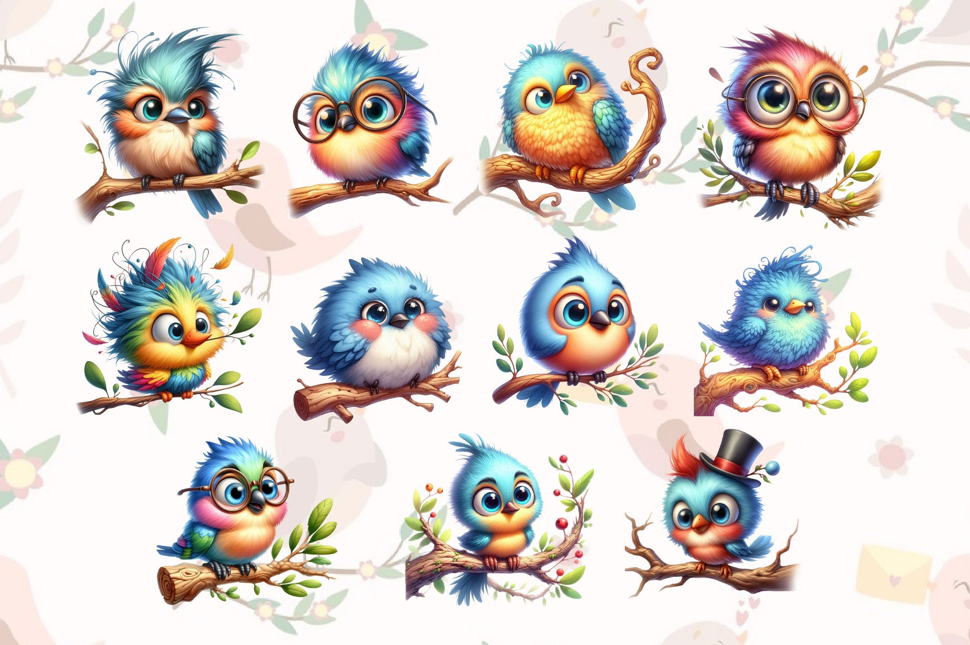 Funny Bird Clipart Bundle 7 - CraftNest - Digital Crafting and Art