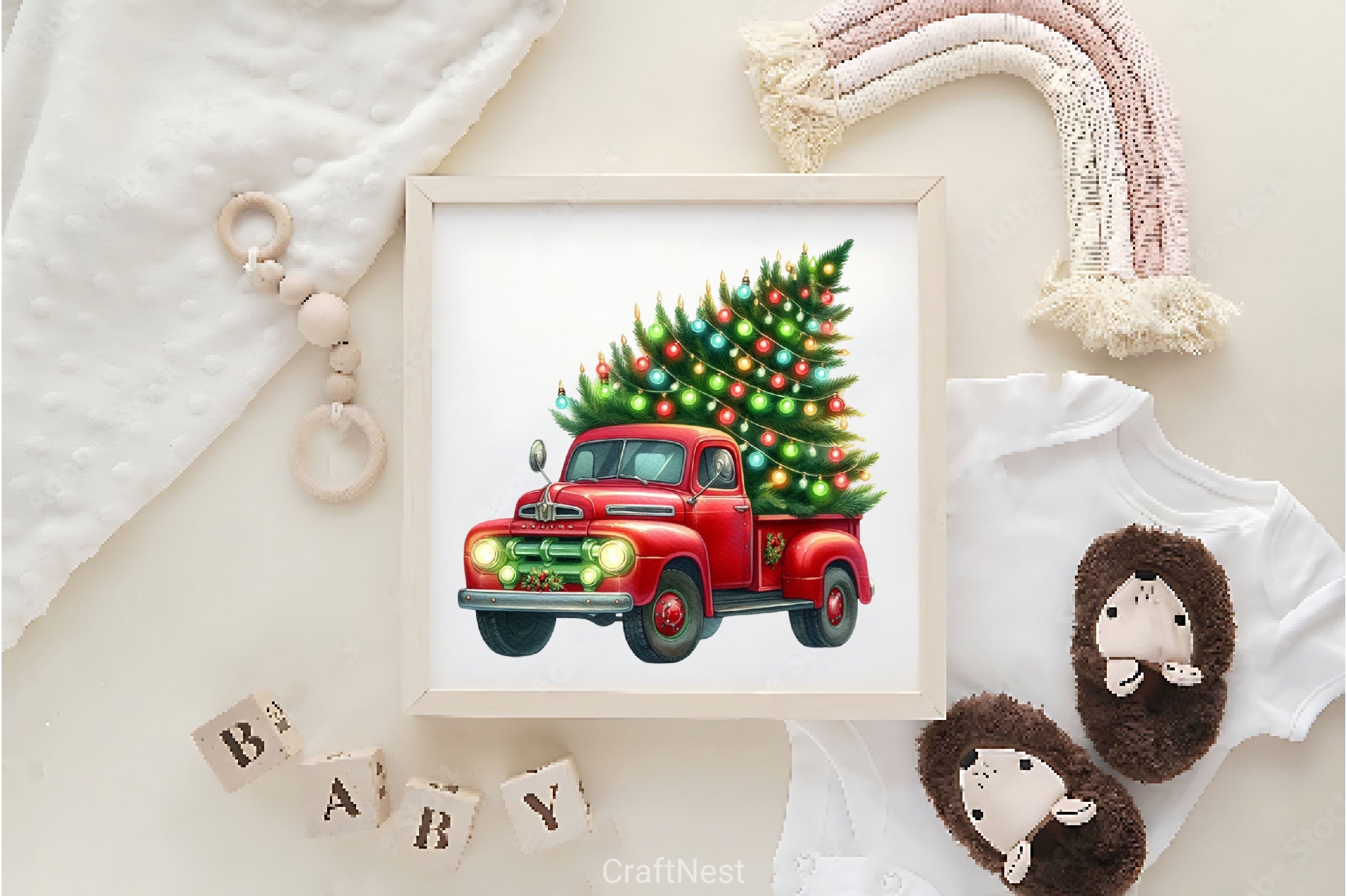 Christmas Truck Clipart Bundle 2 - CraftNest - Digital Crafting and Art