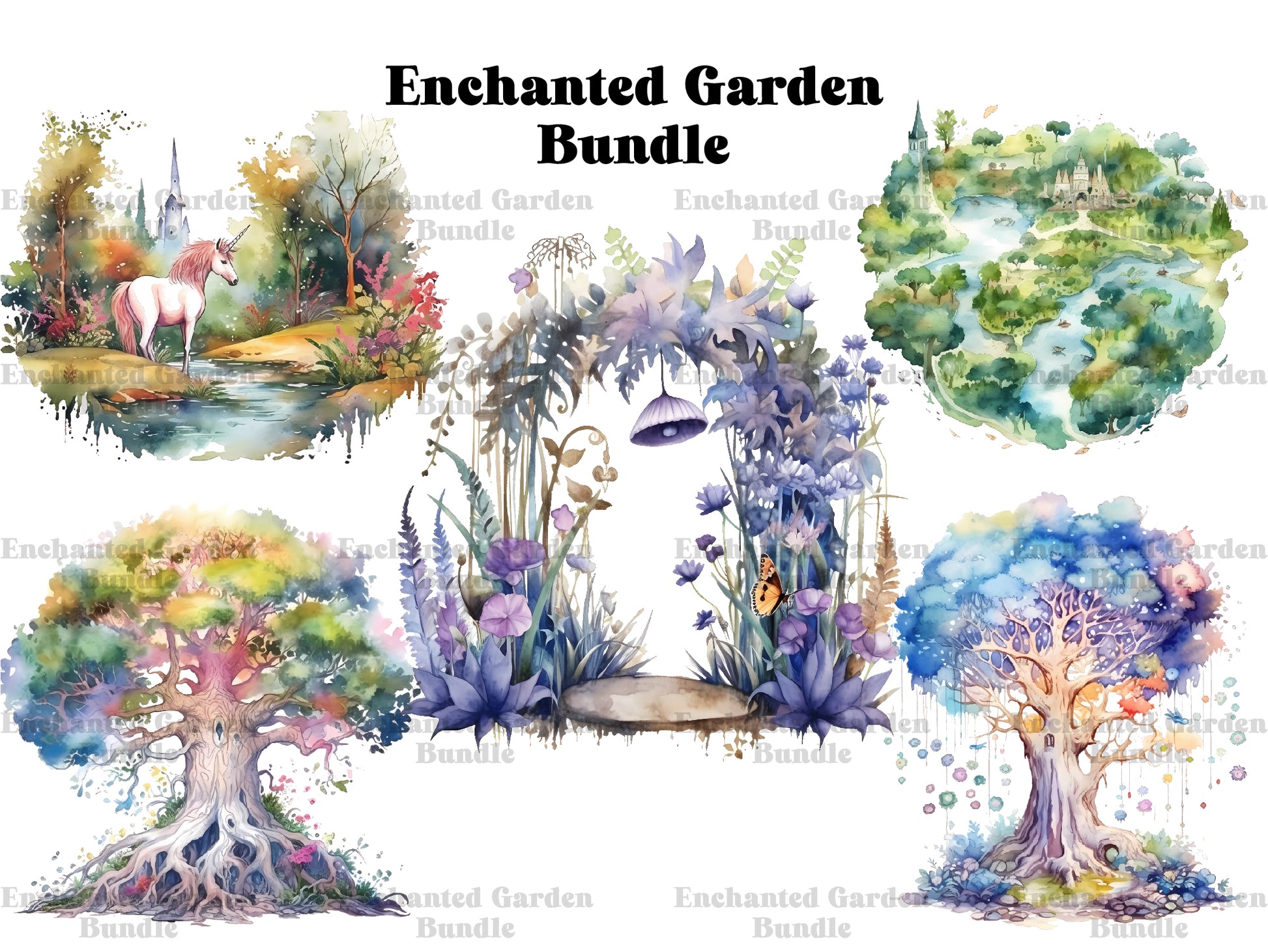 Enchanted Garden Clipart - CraftNest