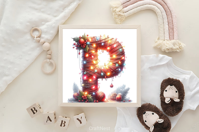 Christmas Alphabet Clipart Bundle 6 - CraftNest - Digital Crafting and Art