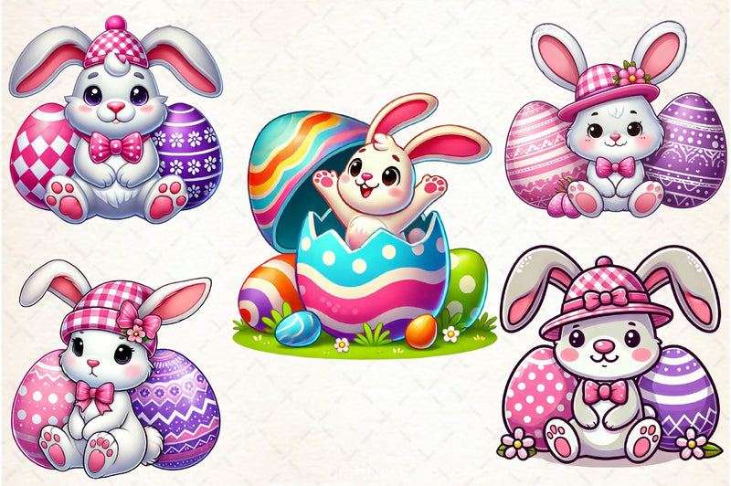 Cute Easter Bunny Clipart Bundle 36 - CraftNest - Digital Crafting and Art