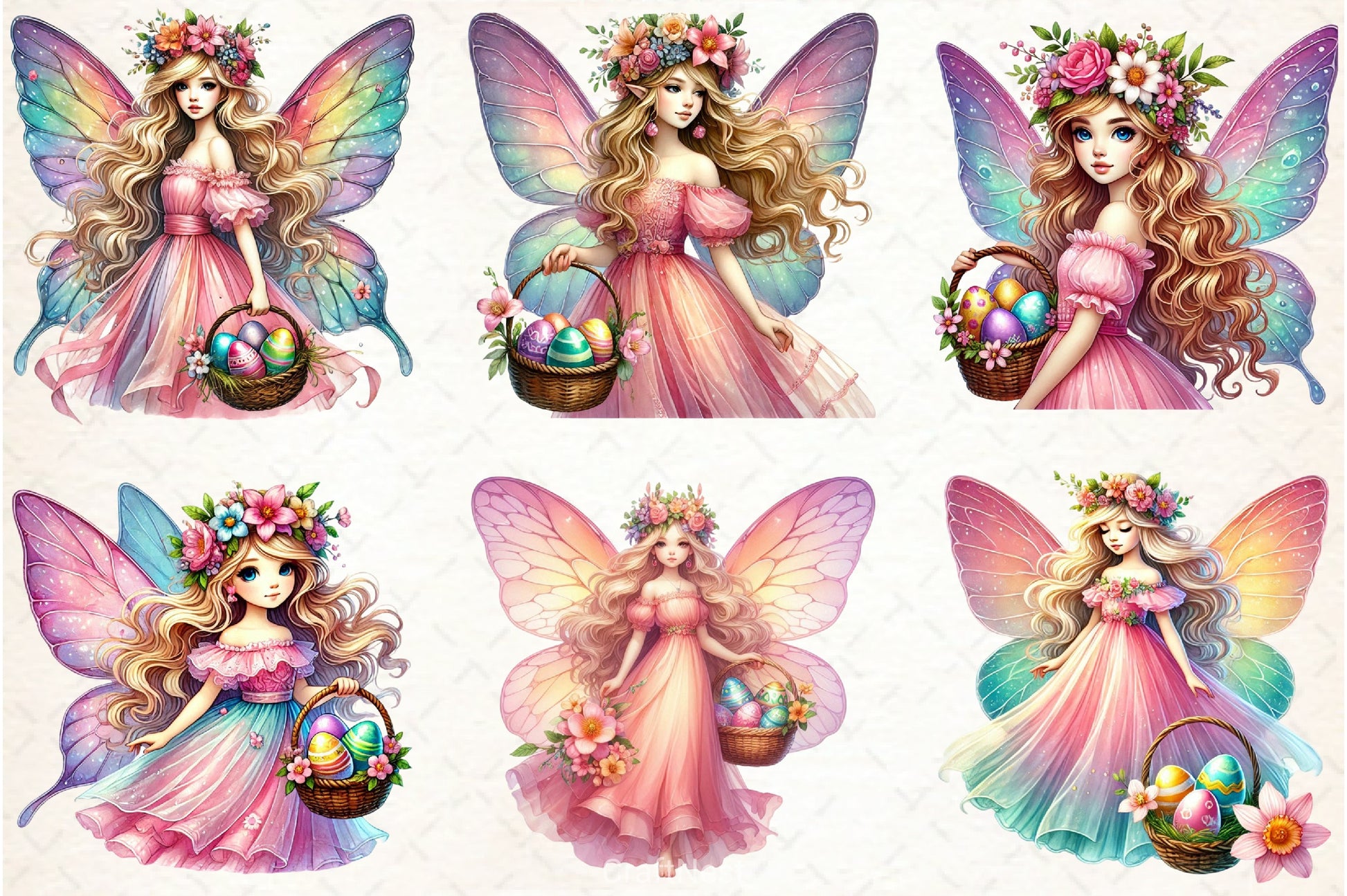 Fairy Easter Girl Clipart Bundle - CraftNest - Digital Crafting and Art