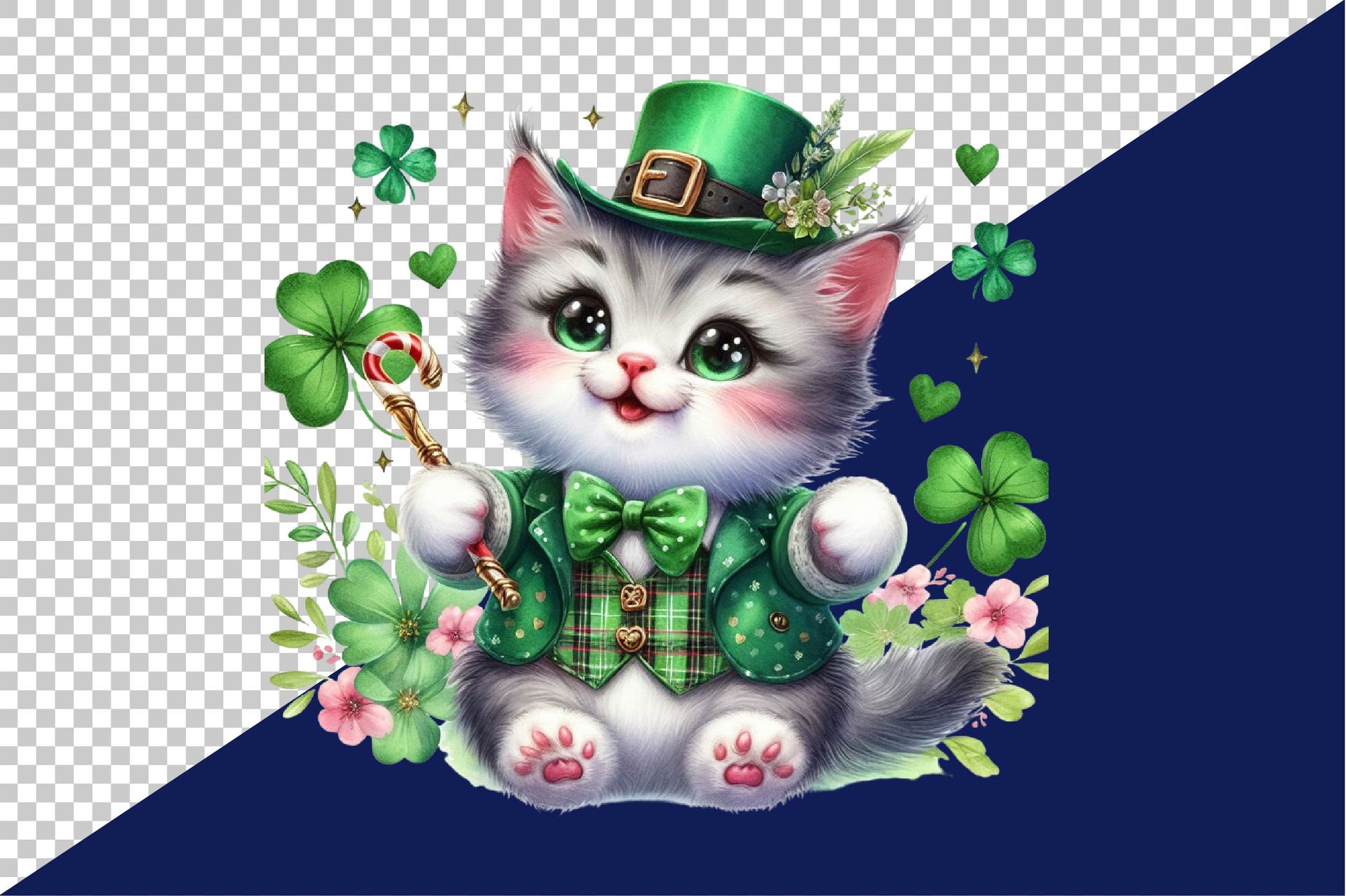 Cute St Patrick'S Kitten Cat Clipart Bundle - CraftNest - Digital Crafting and Art