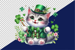 Cute St Patrick'S Kitten Cat Clipart Bundle - CraftNest - Digital Crafting and Art