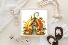 Pumpkin Fairy House Clipart Bundle - CraftNest - Digital Crafting and Art
