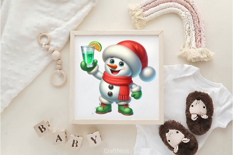 Funny Christmas Snowman Clipart Bundle 2 - CraftNest - Digital Crafting and Art