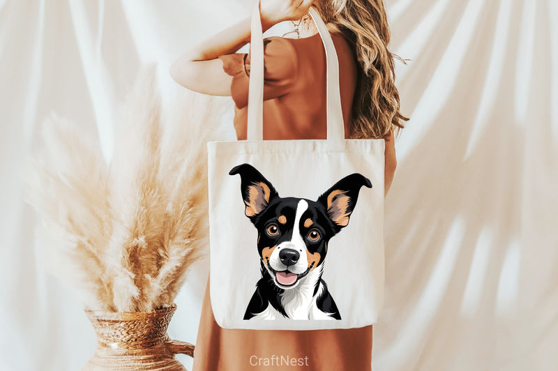 Cute Black & White Dog Clipart Bundle - CraftNest - Digital Crafting and Art