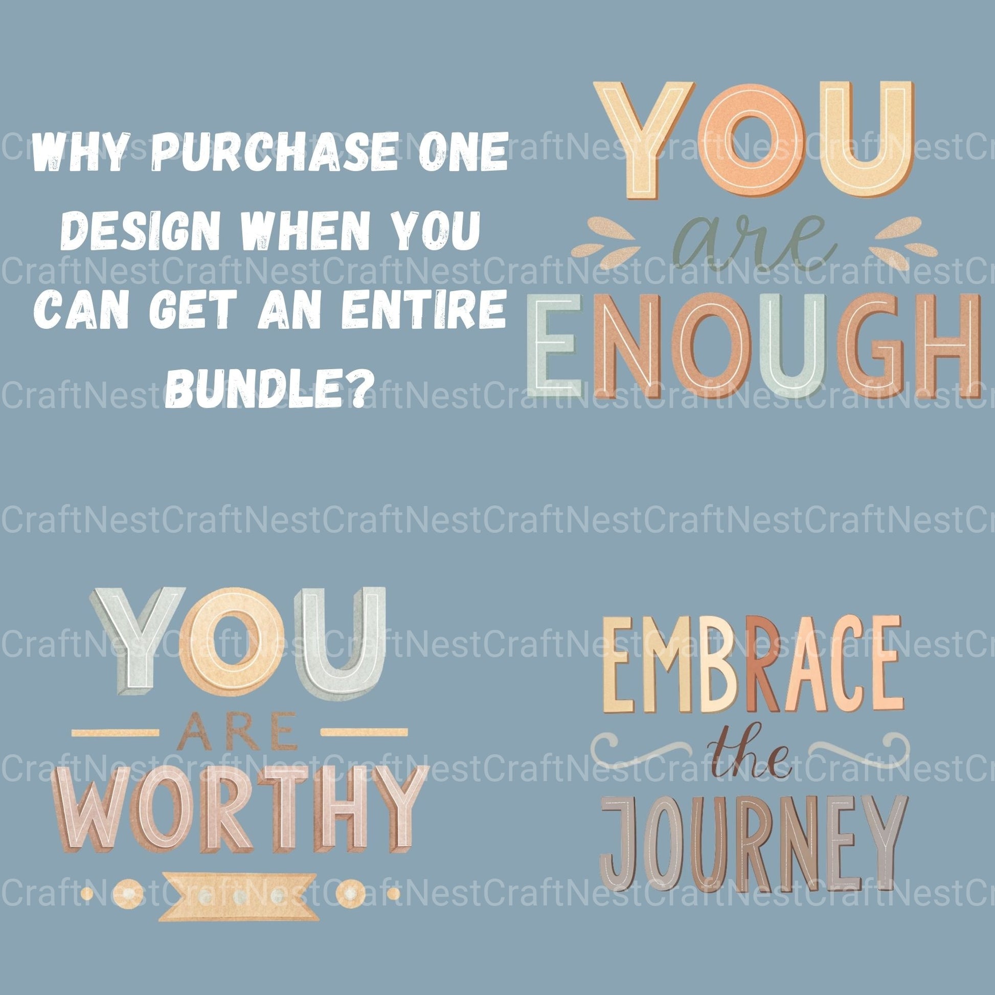 Positive Sayings Clipart Bundle - CraftNest - Digital Crafting and Art