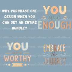 Positive Sayings Clipart Bundle - CraftNest - Digital Crafting and Art