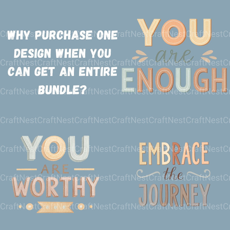 Positive Sayings Clipart Bundle - CraftNest - Digital Crafting and Art