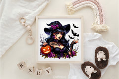 Vintage Pin Up Halloween Girl Clipart Bundle ,11 - CraftNest - Digital Crafting and Art
